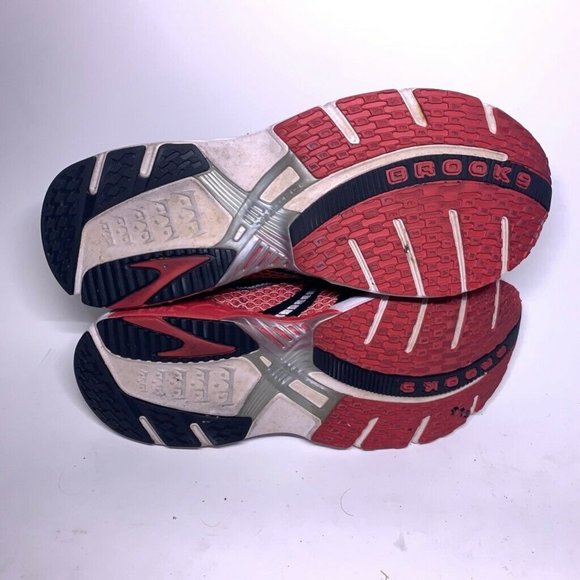 Brooks Mens Racer St5 Running Shoes White Red 1000